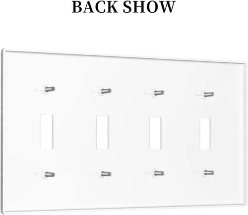 Miniatura 308 de Placa de Interruptor de Luz Azul de 1 Gang, Placa de Pared Decorativa de Palanca Individual, Cubierta de Placa de Pared de Palanca, Placa Frontal