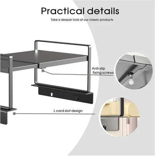 Miniatura 6 de Estante de almacenamiento ajustable para refrigerador, estante organizador expandible de 12.4 a 23.62 pulgadas, almacenamiento para refrigerador