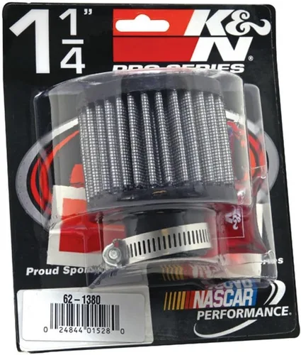 Miniatura 4 de K&N Filtro de aire de ventilación/respiradero: Alto rendimiento, Premium, Lavable, Filtro de motor de repuesto: Diámetro de la brida: 1.25 pulgadas