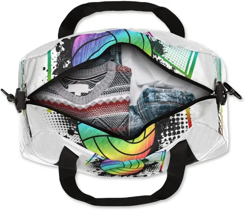 Miniatura 7 de Bolsa de gimnasio para mujeres y hombres, pequeña bolsa de lona para deportes, gimnasios, yoga, escapada de fin de semana, bolsa de viaje durante