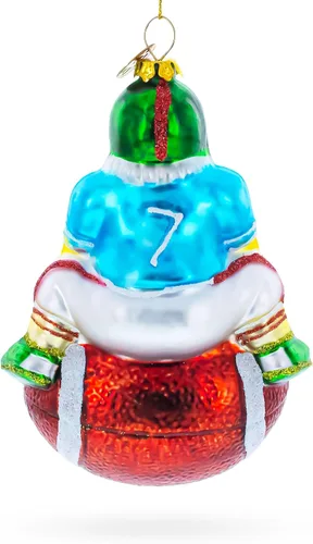 Miniatura 3 de Adorno navideño de cristal de Papá Noel de fútbol