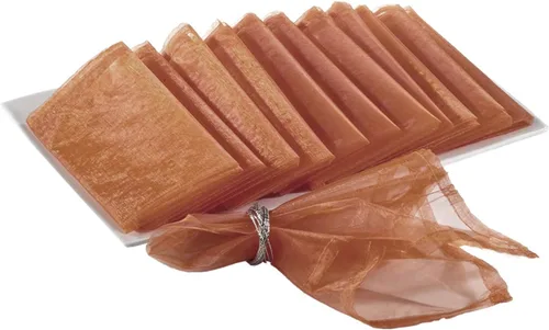Miniatura 10 de Fennco Styles Sorbet Collection - Servilletas de tela de organza de 20 x 20 pulgadas, juego de 12 servilletas negras para bodas, banquetes, eventos