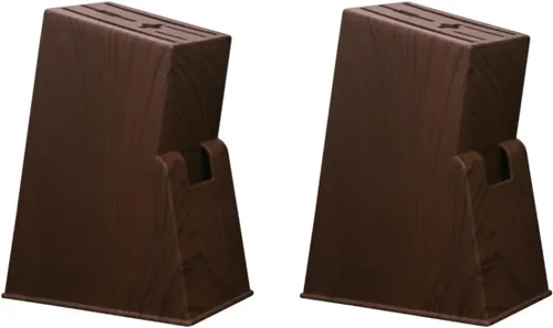 Miniatura 10 de Mobestech Vajilla de madera para patrón de estante afilado de cubiertos para el hogar Cortador Bloque estable Estante de madera de imitación
