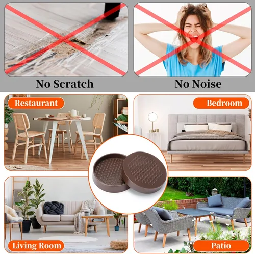 Miniatura 4 de Posavasos antideslizantes para muebles, almohadillas de goma de alta calidad para suelos de madera dura, almohadillas antideslizantes para muebles