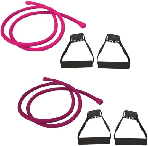 BODi - Juego de bandas de resistencia para entrenamiento de fuerza, gimnasio o entrenamiento en casa, el kit incluye 2 asas suaves y 2 bandas de