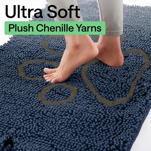 Miniatura 6 de GORILLA GRIP Soakstopper - Tapete ultra absorbente y antideslizante para las patas sucias de los perros, lavable a máquina, para cama y puerta