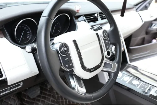 Miniatura 3 de Para Land Rover Discovery 5 LR5 L462 2017-19 para Range Rover Sport 2014-19 coche ABS fibra de carbono volante lentejuelas cubierta para Range Rover