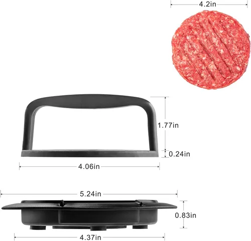 Miniatura 2 de Prensa para Hamburguesas, Prensa de Hamburguesa Redonda Antiadherente, Accesorios para Hamburguesas Rellenas, Prensa para Hamburguesas Aplastadas