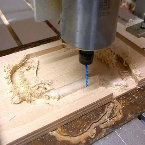 Miniatura 6 de Broca de enrutador CNC, 3 flautas de 1/8 de pulgada de diámetro de corte de 1/4 pulgadas, mango de 1/4 pulgadas, molino de extremo de carburo sólido