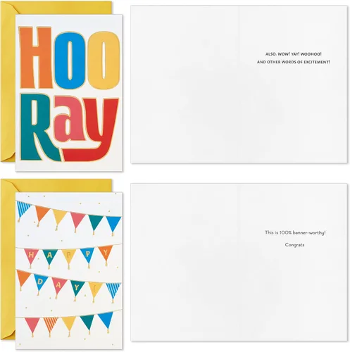 Miniatura 3 de Hallmark Tarjetas de felicitación surtidas (24 tarjetas con sobres) para graduaciones, promociones, compromisos, nuevos trabajos, anuncios de bebés