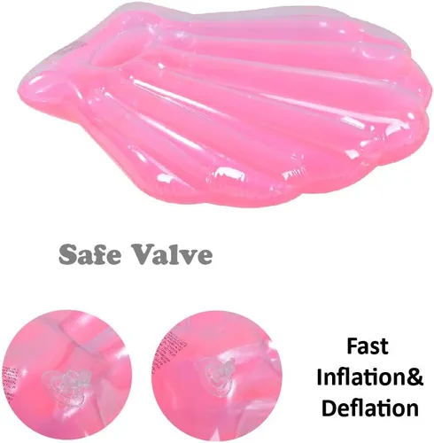 Miniatura 7 de Seashell - Flotador inflable para piscina, paquete de 2 unidades, divertido flotador de conchas marinas para niños, juguetes de piscina o playa