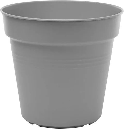Miniatura 3 de Mintra Home - Paquete de 4 macetas de jardín (color gris, 13 cm/5 pulgadas de diámetro) para flores, hierbas, plantas, interior, exterior