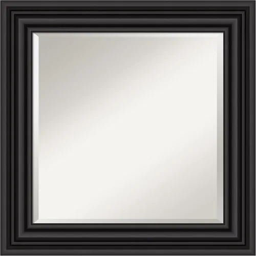 Miniatura 10 de Amanti Art Espejo de baño negro para sobre el fregadero, espejo de tocador rectangular negro colonial de 26 x 22 pulgadas, marco tradicional