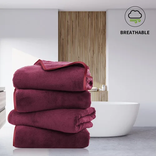 Miniatura 3 de Cosy Family Juego de toallas de microfibra de 8 piezas, 2 toallas de baño, 2 toallas de mano y 4 paños de lavado, toallas ultra suaves y altamente