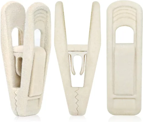 Miniatura 13 de TOFIIGREM Clips de terciopelo negro, 20 unidades, clips de terciopelo antideslizantes para colgar pantalones de traje, falda, clips de dedo fuertes