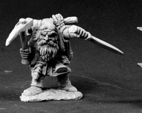 Reaper Miniatures Gris Knotslip Dwarf Trapfinder Dark Heaven Legends Figuras en miniatura