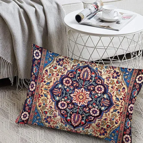 Miniatura 5 de Kashan - 19 fundas de almohada con estampado central persa de 12 x 20 pulgadas, fundas de almohada decorativas de terciopelo suave para decoración