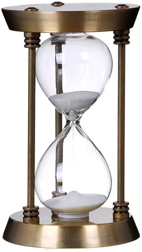Miniatura 2 de Bellaware - Reloj de arena de metal de 60 minutos, reloj de arena decorativo de gran tamaño (bronce)