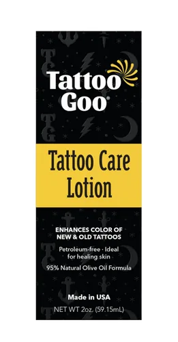 Miniatura 6 de Tattoo Goo Loción para el cuidado del tatuaje, 2 onzas, alivia la picazón y la irritación, hidrata y conserva el color, hidratante no grasa, loción