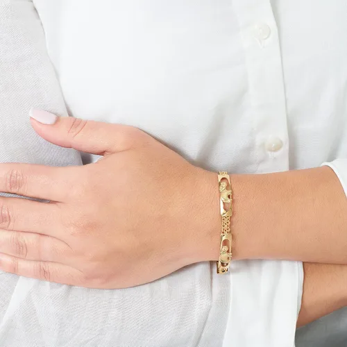 Miniatura 4 de Barzel - Pulseras de elefante chapado en oro de 18 quilates para mujer