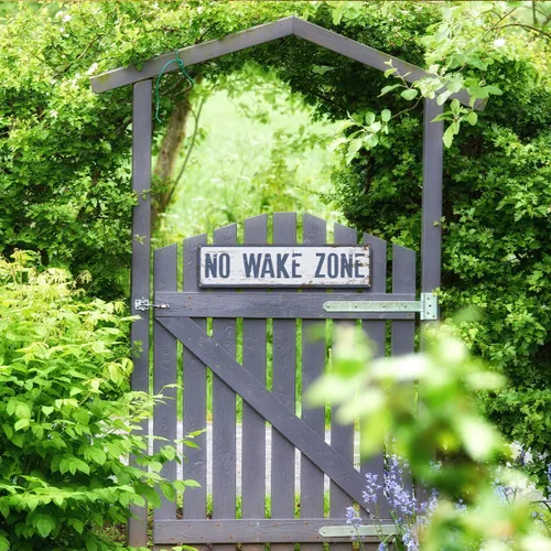 Miniatura 5 de Letrero de advertencia de metal con texto en inglés "No Wake Zone", letrero de advertencia de metal retro, decoración de pared de Lake House