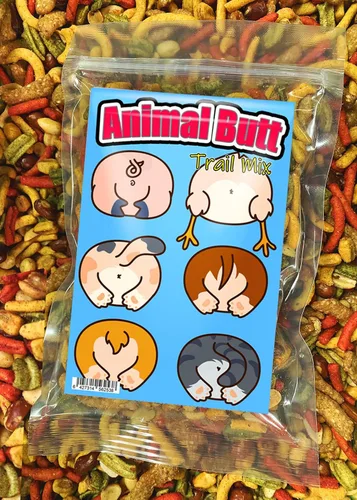 Miniatura 3 de Animal Butt Trail Mix - Divertida mezcla de aperitivos para niños y adultos - Ideas de regalo para amantes de los animales - Pollo para perros