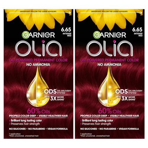 Miniatura 37 de Garnier Olia Tinte para el cabello permanente rico en aceite de color brillante sin amoníaco, 5.0 marrón medio (paquete de 2) tinte para el cabello