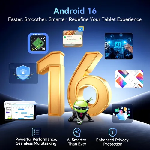 Miniatura 2 de Tablet N90 Android 16, tableta de 12 pulgadas 2K FHD+, tableta Android con teclado, WiFi 5G, 24GB+128GB/2TB, identificación facial, 9000 mAh, 4 años