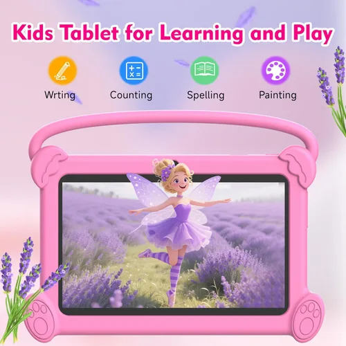 Miniatura 7 de Tableta para Niños de 7 pulgadas 3-9 para Niños, 32GB ROM Niños Pequeños con Estuche a Prueba de Golpes, Software Android para Niños Instalado Rosa
