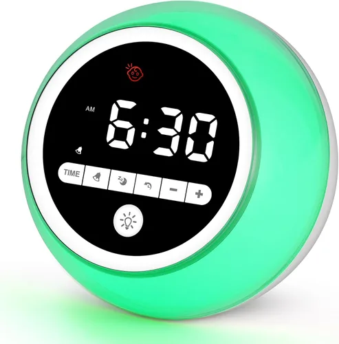 Reloj despertador para niños, Ok to Wake Clock con luces nocturnas, temporizador de siesta, reloj de entrenamiento del sueño para niños pequeños,