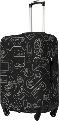 Miniatura 3 de Lukbfall Fundas elásticas lavables para equipaje con patrón de controlador de videojuegos, protector de equipaje para maleta de viaje, funda