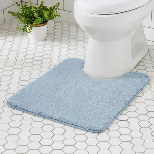 Miniatura 41 de MINIDEAR - Alfombras de baño 24x17 beige - Tapete de baño de espuma elástica gruesa, ultra suave y pachona, antideslizante, de secado rápido