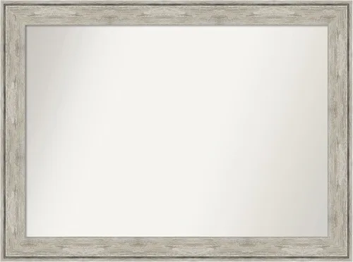 Miniatura 472 de Amanti Art Espejo de baño plateado para sobre fregadero, 28 x 47 pulgadas, espejo rectangular de plata imperial, marco de madera tradicional de gran