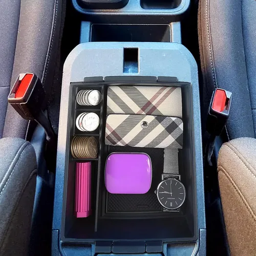 Miniatura 6 de SHAOHAO para Ford Maverick 2024 2025 Organizador de Consola Central, Compatible con Accesorios Ford Maverick 2022 2023 2024 2025 XL, XLT, Lariat