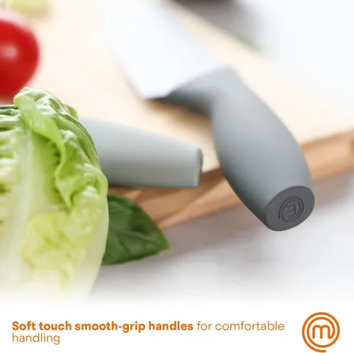 Miniatura 6 de MasterChef Juego de Bloque de Cuchillos de 6 Cuchillos de Cocina, Cuchillas de Acero Inoxidable Extra Afiladas para Corte Profesional con TIERRA
