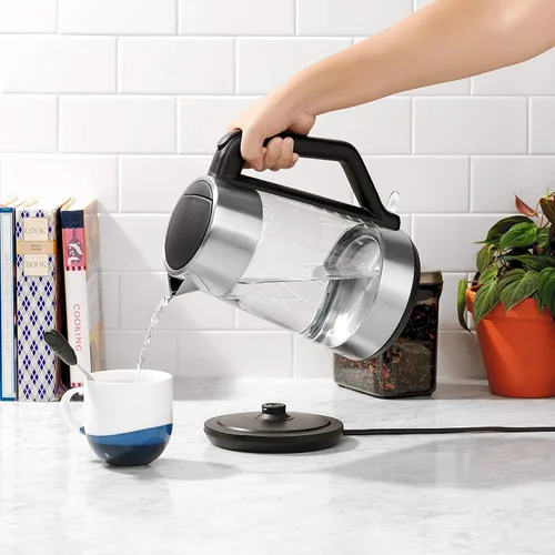 Miniatura 10 de OXO Hervidor eléctrico de vidrio, inalámbrico, de acero inoxidable