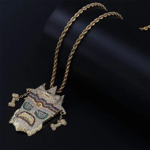 Miniatura 3 de KMASAL Collar de cadena chapada en oro de 18 quilates para hombres y mujeres (mago)