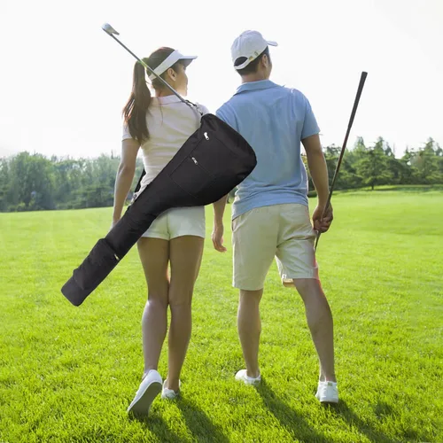Miniatura 7 de Bekith Bolsa de golf, bolsas de viaje de golf ligeras, bolsa de transporte de golf plegable para 8-10 palos de golf, bolsas de transporte pequeñas
