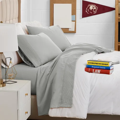 Miniatura 29 de Southshore Fine Linens®, juego de ropa de cama con bolsillo profundo, Microfibra, Negro, gemelo
