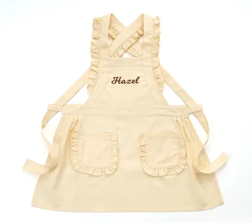 Miniatura 17 de MT WORLD Delantal para Niñas Pequeñas Delantales de Chef Personalizados para Niños con Nombre Delantales con Volantes para Niñas Pequeñas Vestido