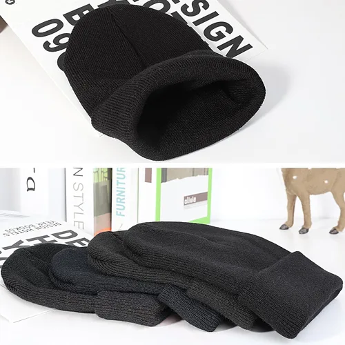 Miniatura 5 de Glooarm Paquete de 8 gorros y guantes para niños, gorro de punto para niños, guantes de invierno para niños y niñas