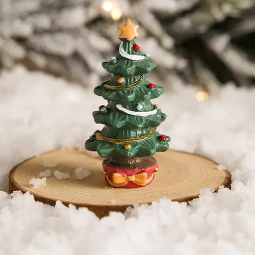 Miniatura 5 de Adornos de acuario de Navidad Decoración de pecera Árbol de Navidad Caja de regalo de dibujos animados Serie de Navidad Decoración de paisajismo