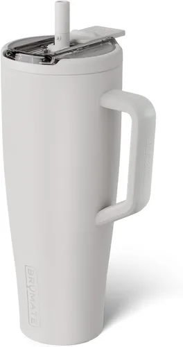 Miniatura 42 de BrüMate Era Flip - Vaso de 30 onzas con tapa con pajilla cubierta 100 % a prueba de fugas, popote higiénico cubierto, botella de agua de acero