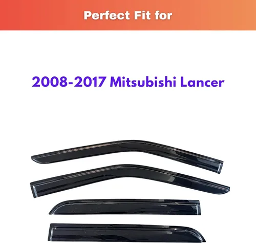 Miniatura 353 de KPY Visor de ventana compatible con Kia Soul 2009-2013, Protector contra lluvia de 4 unidades, deflectores de ventilación de ventana lateral