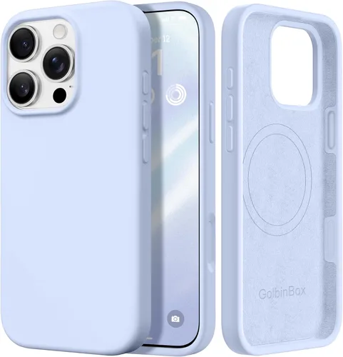 Miniatura 89 de GolbinBox Funda magnética para iPhone 17, compatible con MagSafe, cubierta de silicona integrada para control de cámara, funda de silicona líquida a