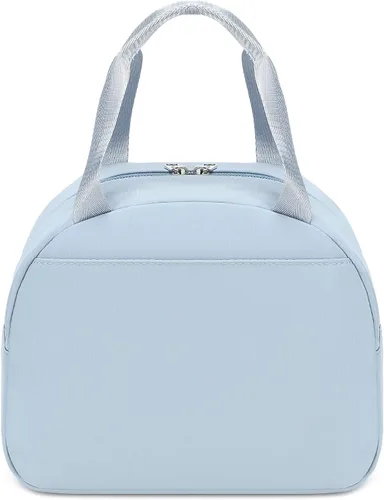 Miniatura 8 de abshoo Bolsa de almuerzo reutilizable para mujeres y niñas, bolsa de almuerzo aislada para la escuela, trabajo, picnic, viajes (azul claro)