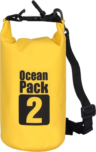Miniatura 14 de 2L/3L/5L/10L/15L/20L/30L 500D Lona resistente PVC impermeable bolsa seca saco para kayak/canoa/pesca/rafting/natación/campamento/snowboard Rosado