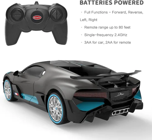 Miniatura 6 de RASTAR Bugatti - Auto a control remoto Bugatti Divo 1:24, auto de juguete Bugatti para niños y adultos