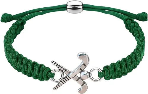 Miniatura 15 de Pulsera con dije de hockey sobre hierba Sportybella - Ajustable para niñas con dije de palo, joyería regalo para jugadoras, equipos y entrenadores