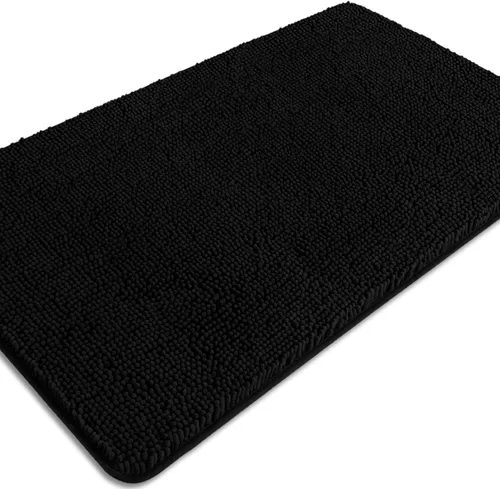Miniatura 350 de Alfombra de baño pequeña de 12 x 18 pulgadas, lavable y absorbente, antideslizante, alfombra de baño de felpilla gruesa y suave para baño, ducha